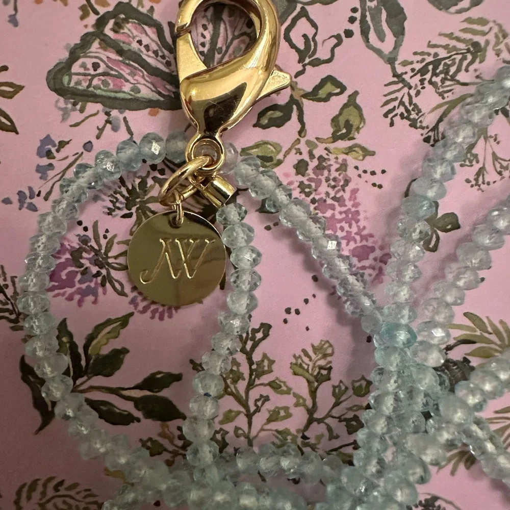 Jane Win Sky Blue Topaz Double Wrap Necklace - Picture 5 of 7